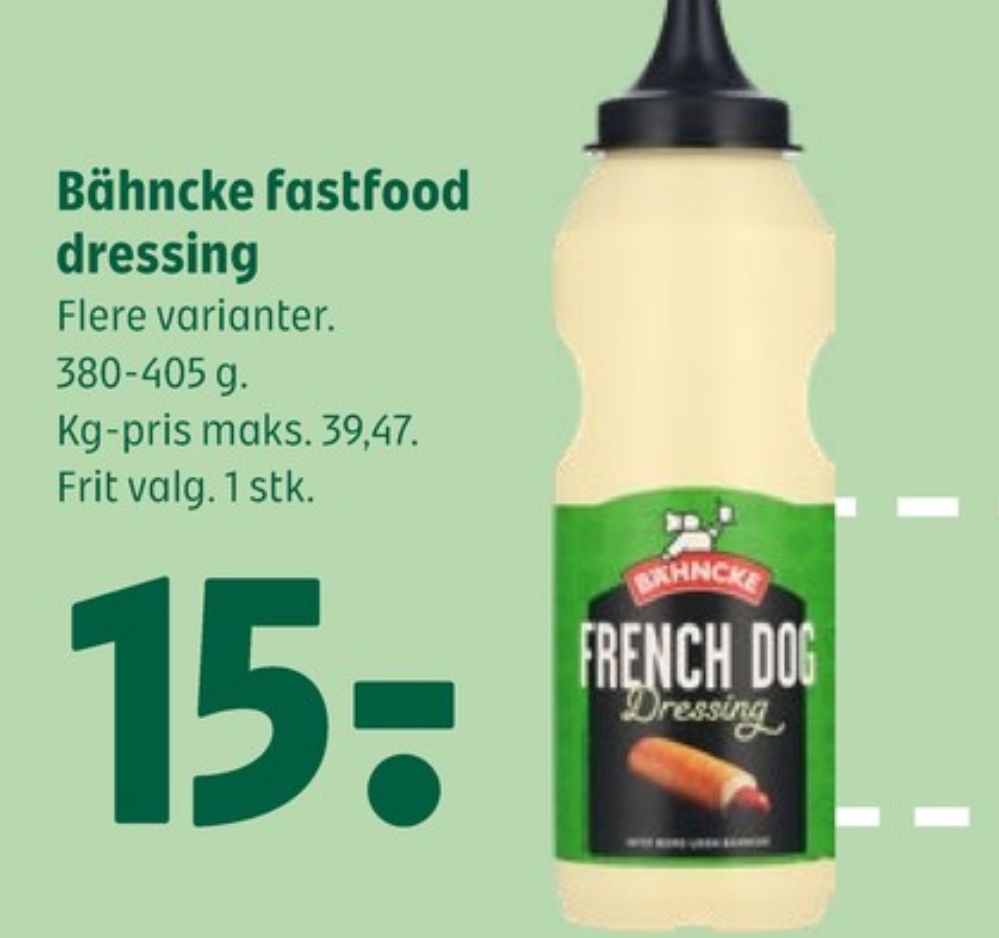 Bähncke, French hotdogdressing