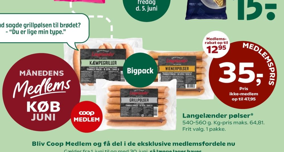 Langelænder, Wienerpølser
