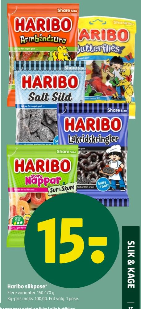Haribo Salt Sild, Slikposer