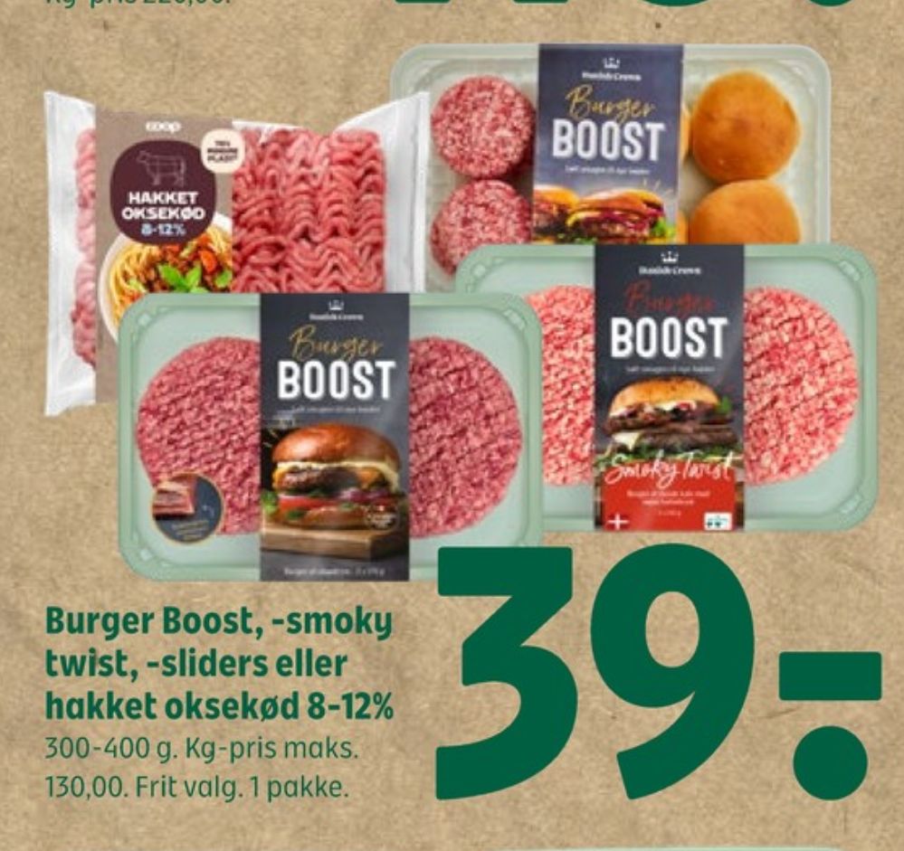 Danish Crown Burger Boost, Hakkebøffer Sliders