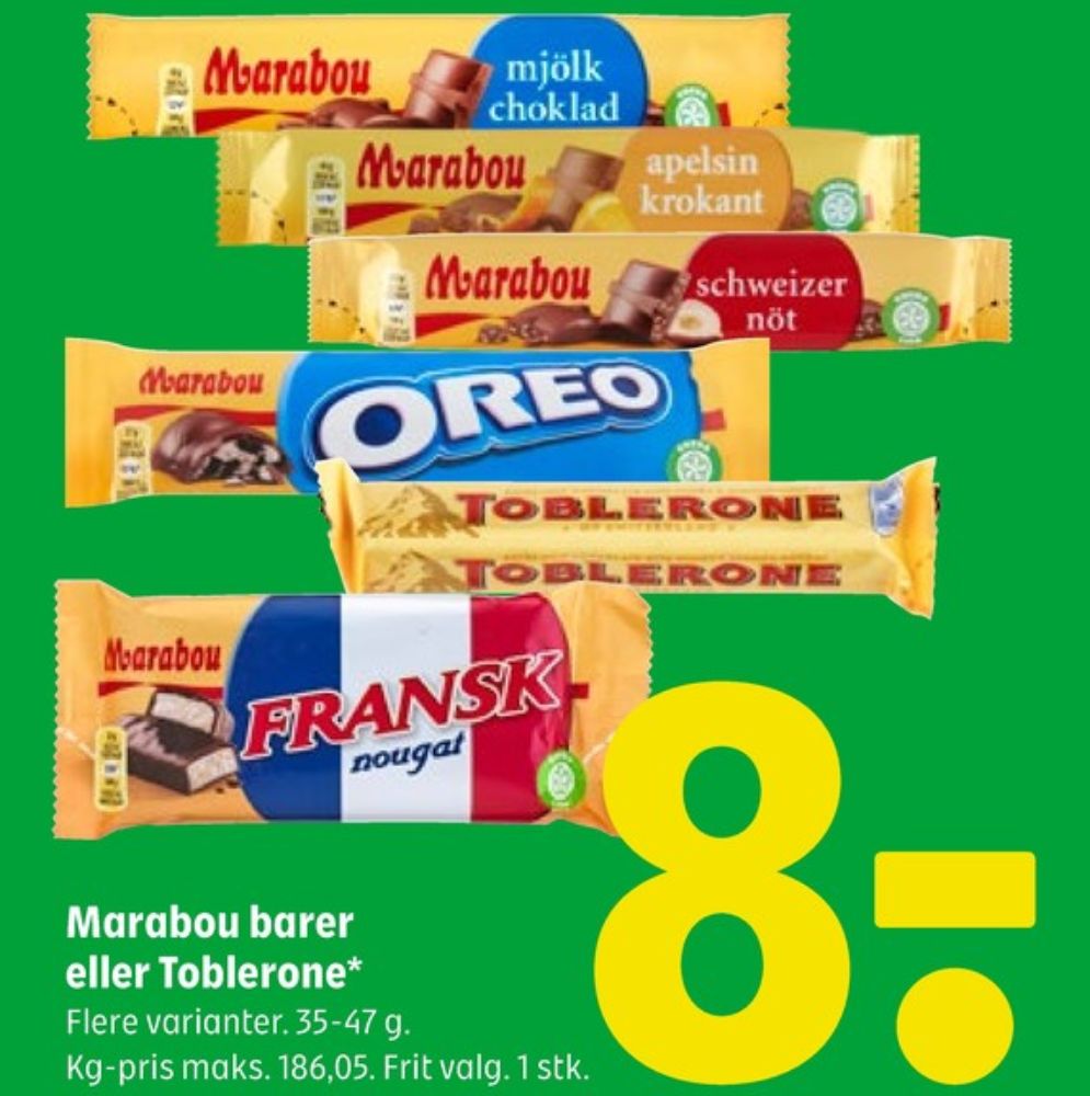 Marabou Fransk Nougat, Chokoladebar