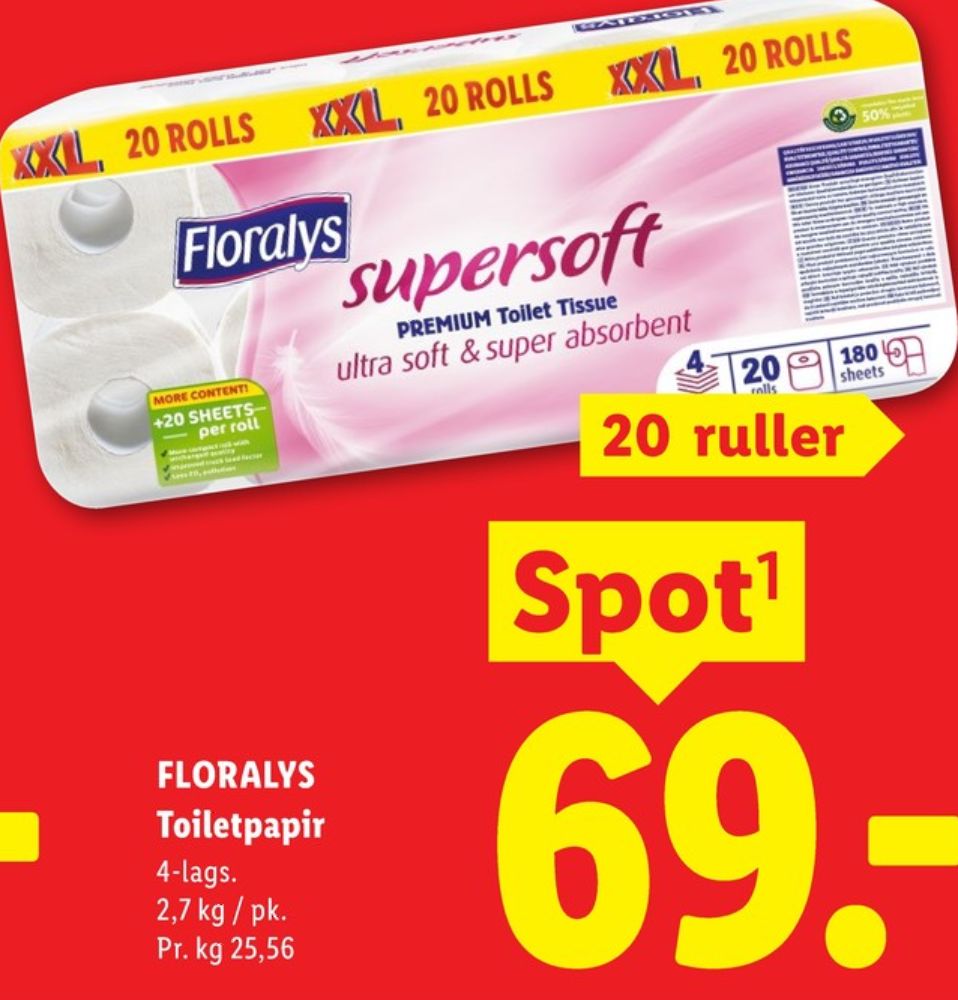 Floralys, Toiletpapir