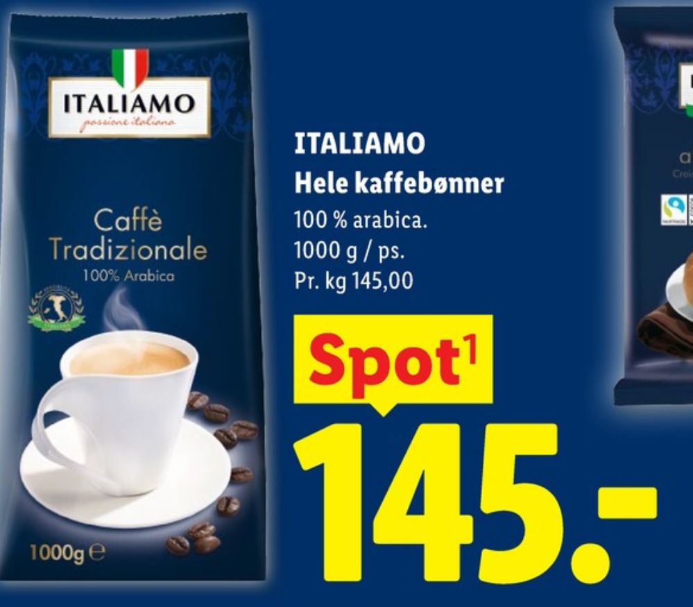 Italiamo Caffe Tradizionale, Kaffebønner