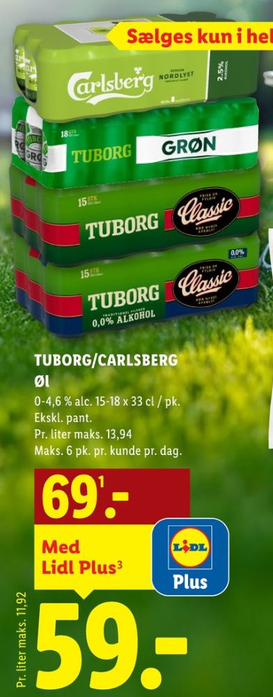Carlsberg Nordlyst, Øl 18 pk.