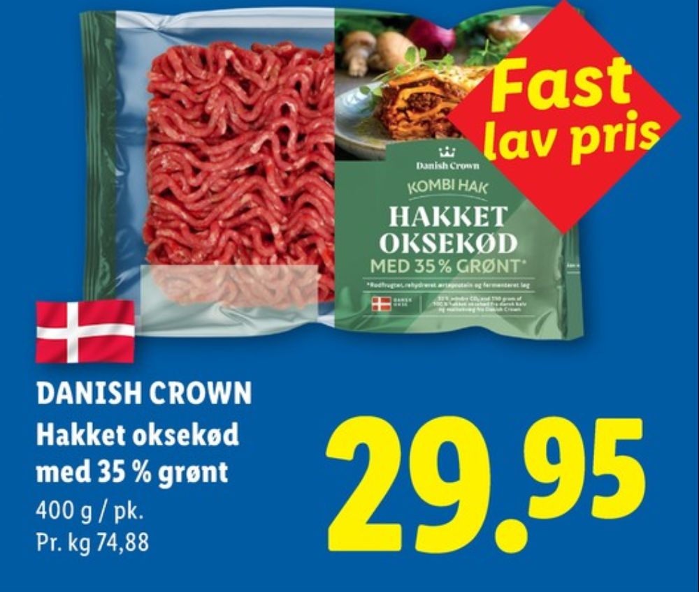 Danish Crown, Hakket Okse og Grønt 35%
