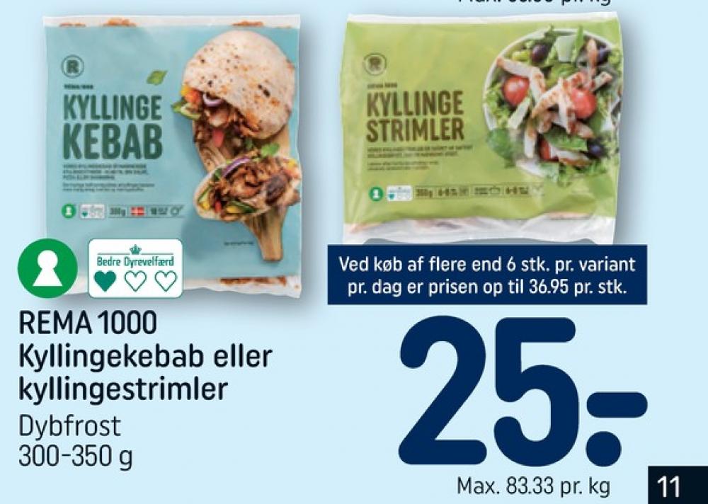 Rema 1000, Kyllingestrimler
