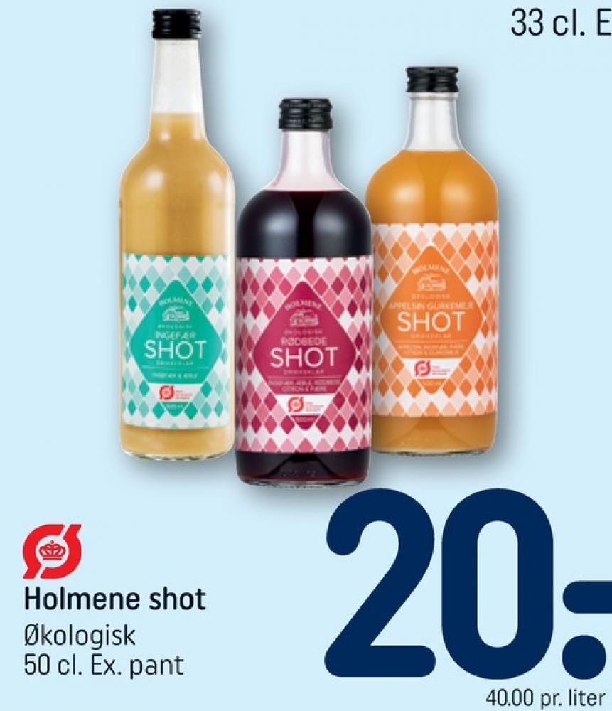 Holmene, Appelsin- og gurkemeje shot