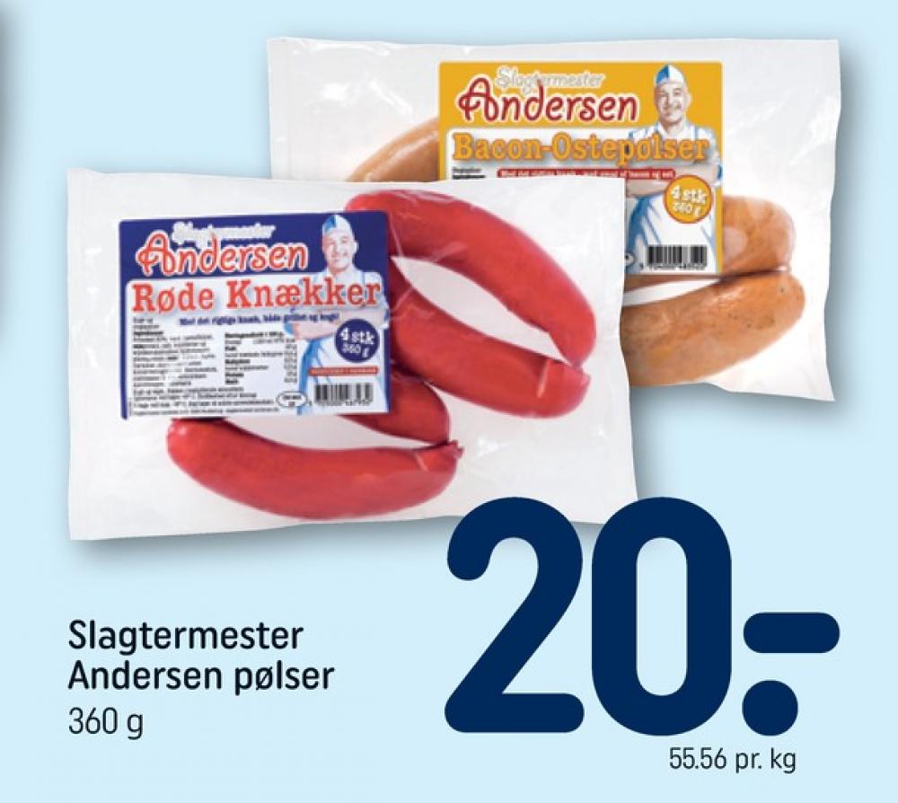 Slagtermester Andersen, Bacon-Ostepølser