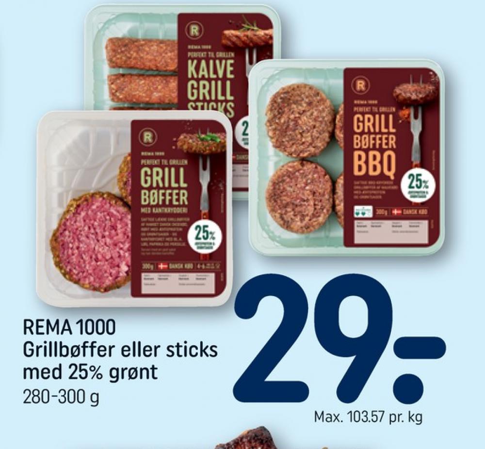 Rema 1000, Hakkebøffer med 25% Grønt