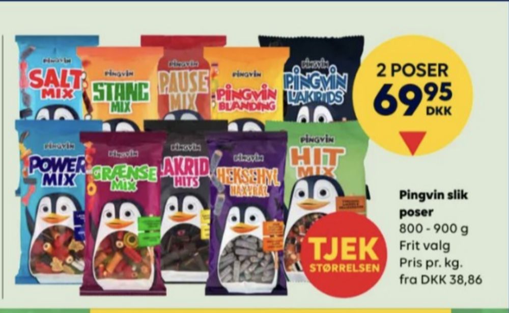 Toms Pingvin Pingvin Lakridskonfekt, Slikposer