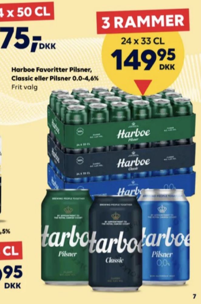 Harboe Pilsner 0,0%, Øl - Alkoholfri 24 pk.
