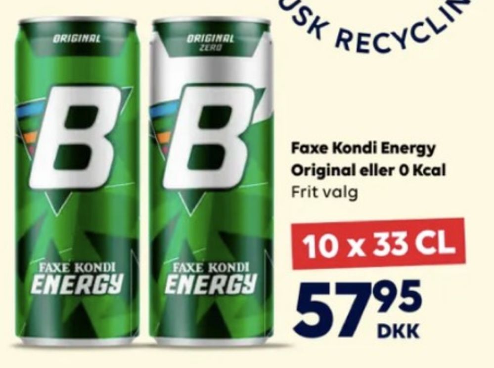Faxe Kondi Booster , Energidrik 10 pk.
