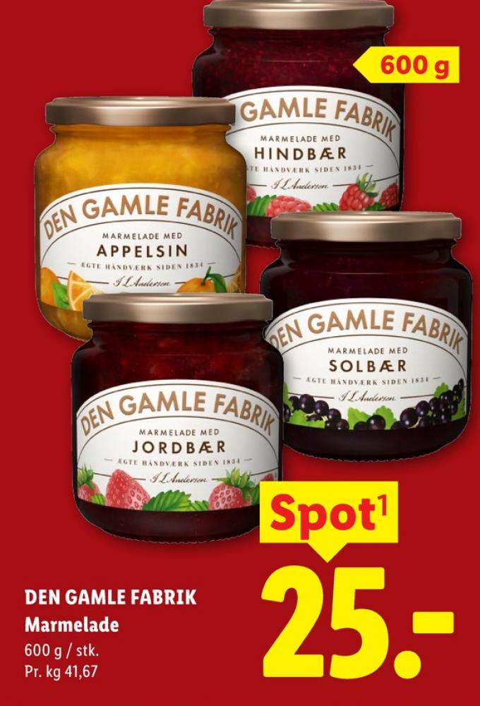 Den Gamle Fabrik, Hindbærmarmelade
