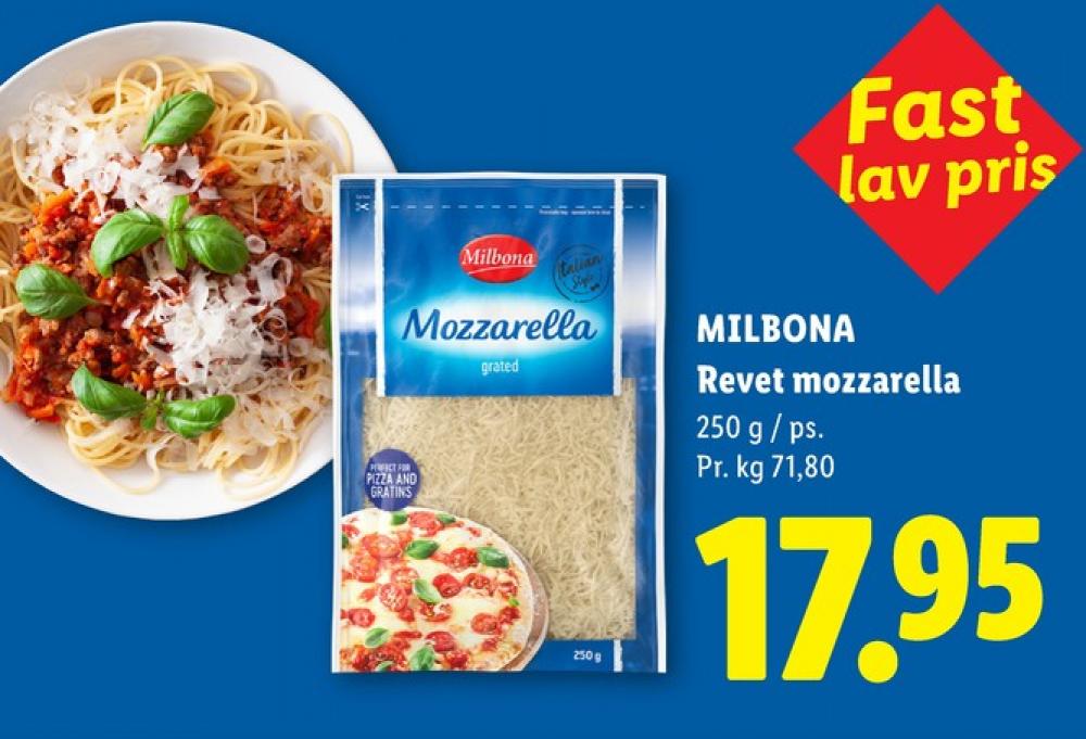 Milbona, Revet ost Mozzarella