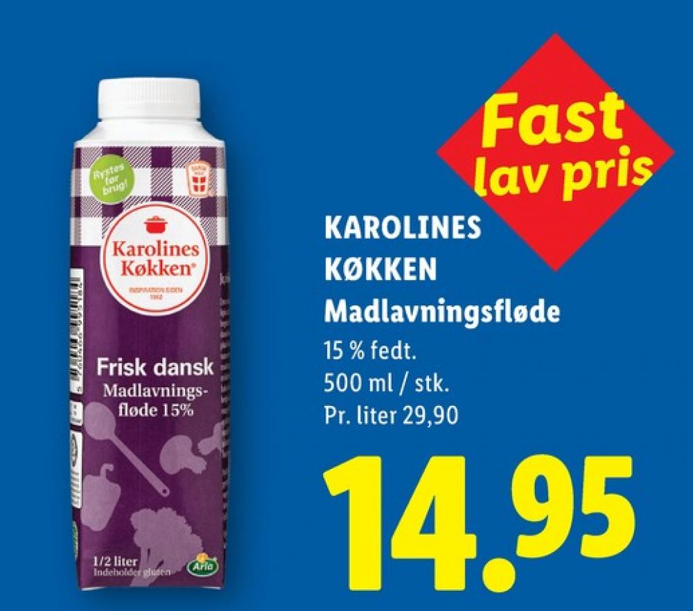 Karolines, Madlavningsfløde 15 %