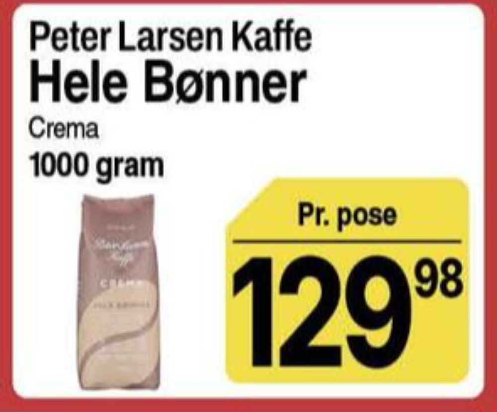 Peter Larsen Crema, Kaffebønner