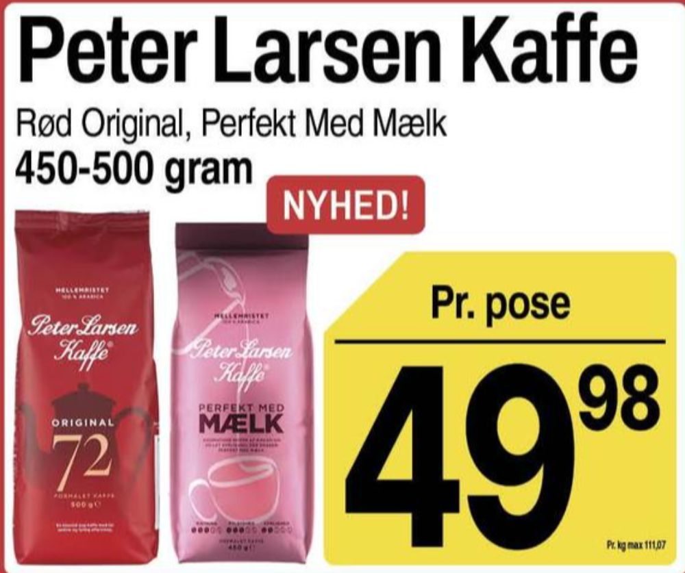 Peter Larsen Blanding 72, Kaffe Formalet