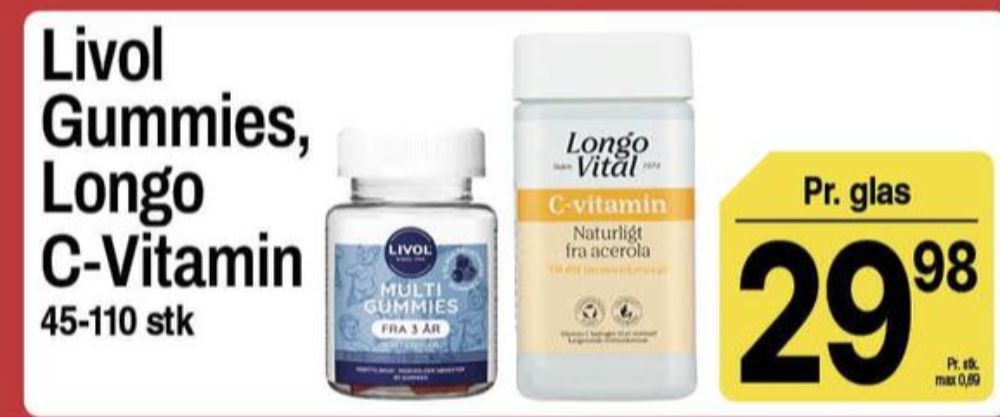 Livol Multi, Vitaminer