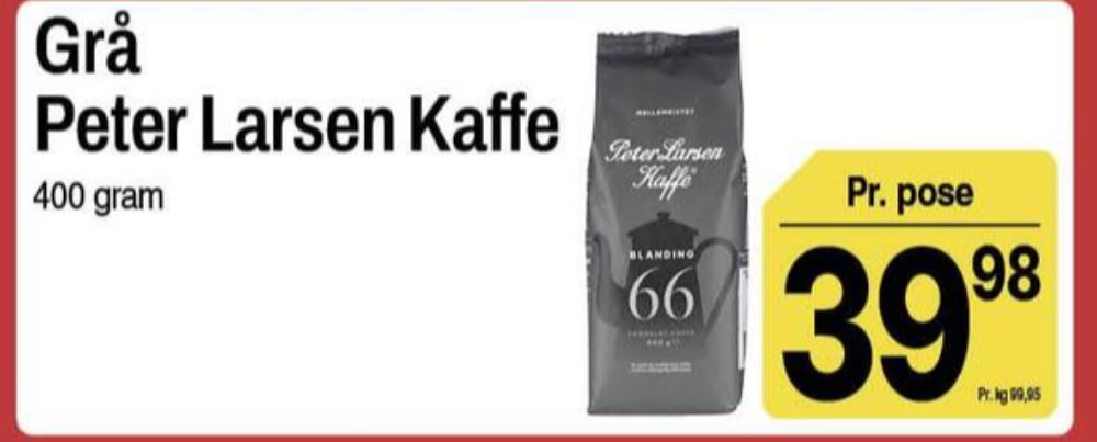 Peter Larsen Blanding 66, Kaffe Formalet
