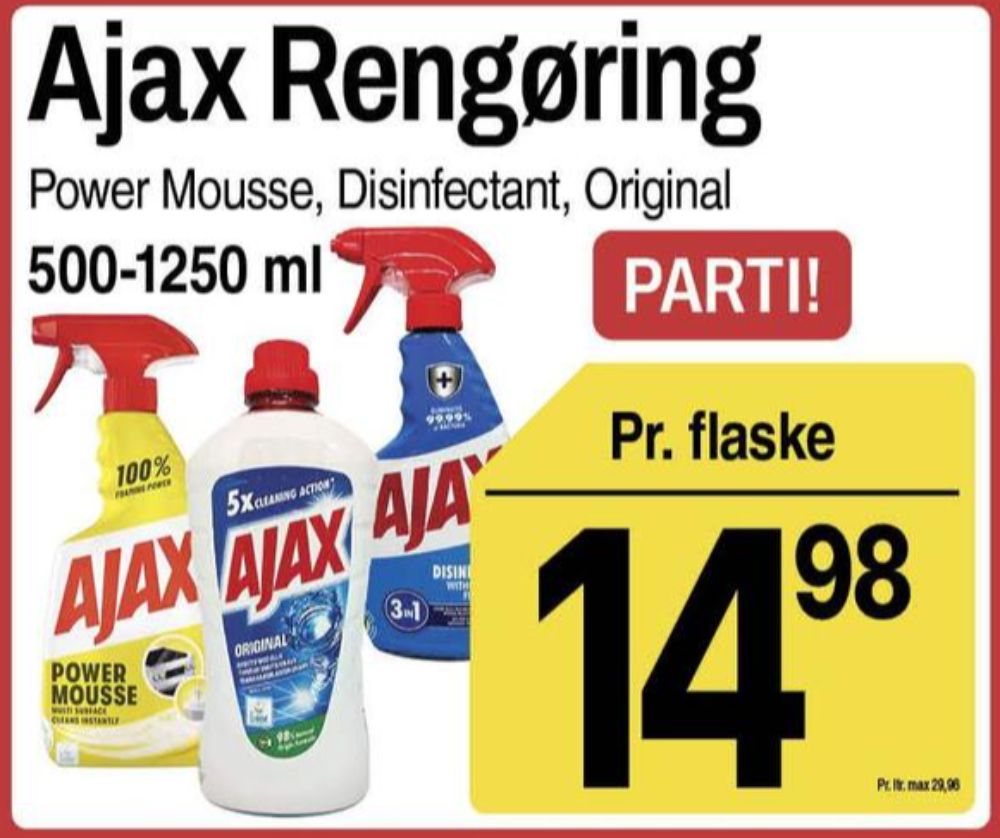 Ajax, Rengøring - universal
