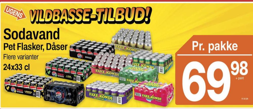 Faxe Kondi 0 Kalorier Lemonade, Sodavand 24 pk.