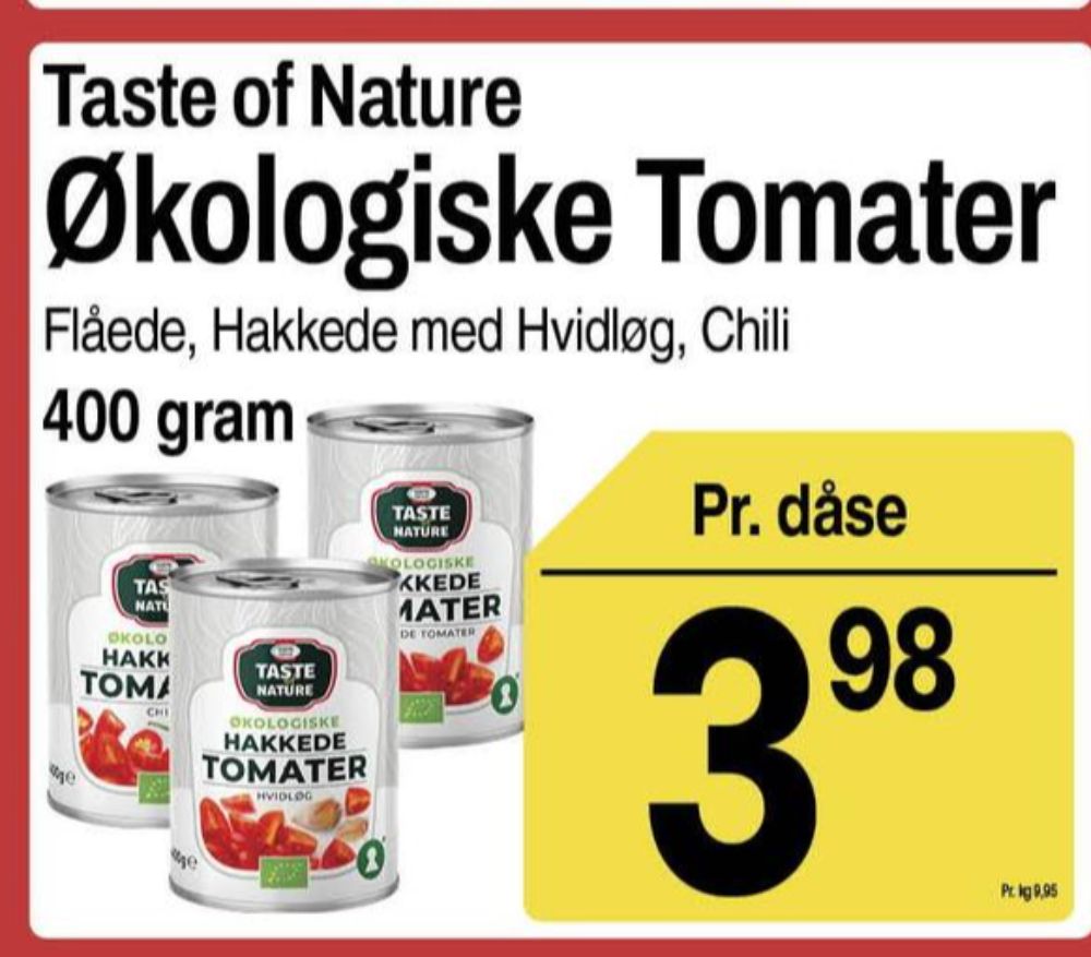 Taste of Nature, Hakkede tomater Hvidløg