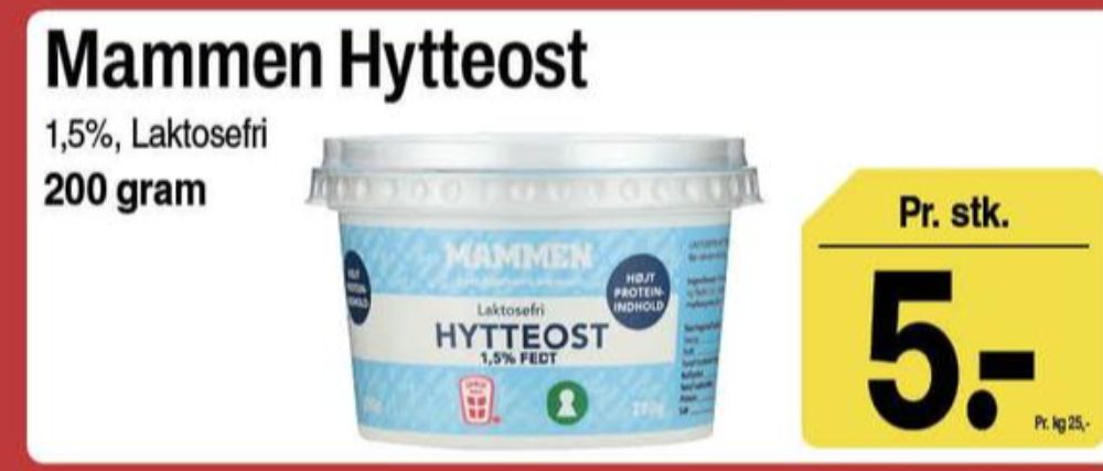Mammen, Hytteost 1,5%
