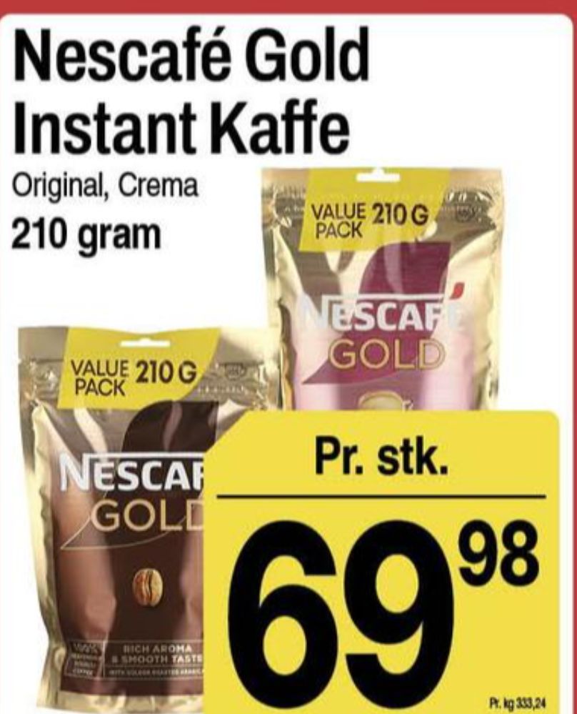 Nescafe Gold Crema, Instant Kaffe
