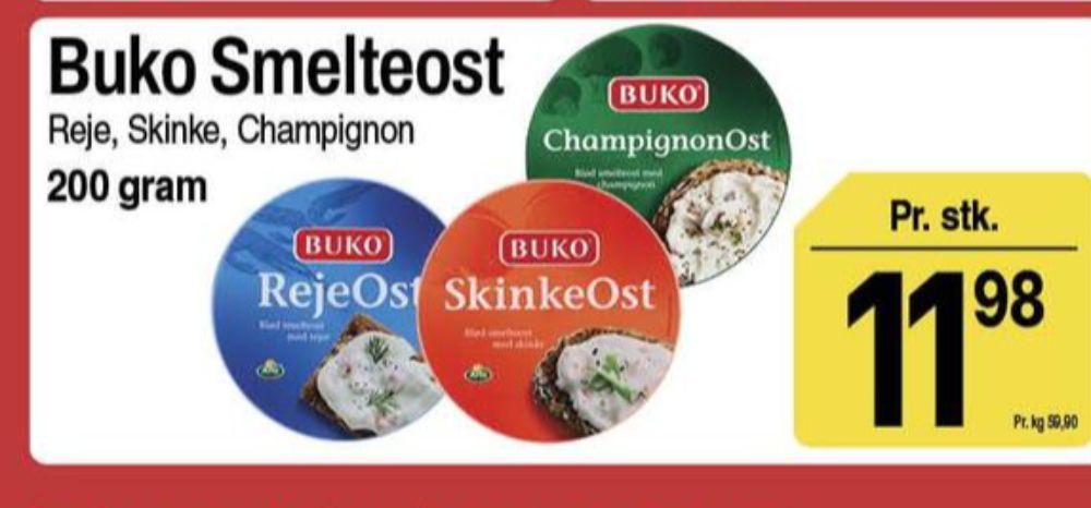 Buko Smelte, Smøreost Rejeost