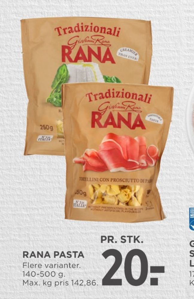 Rana, Tortellini con Prosciutto di Parma