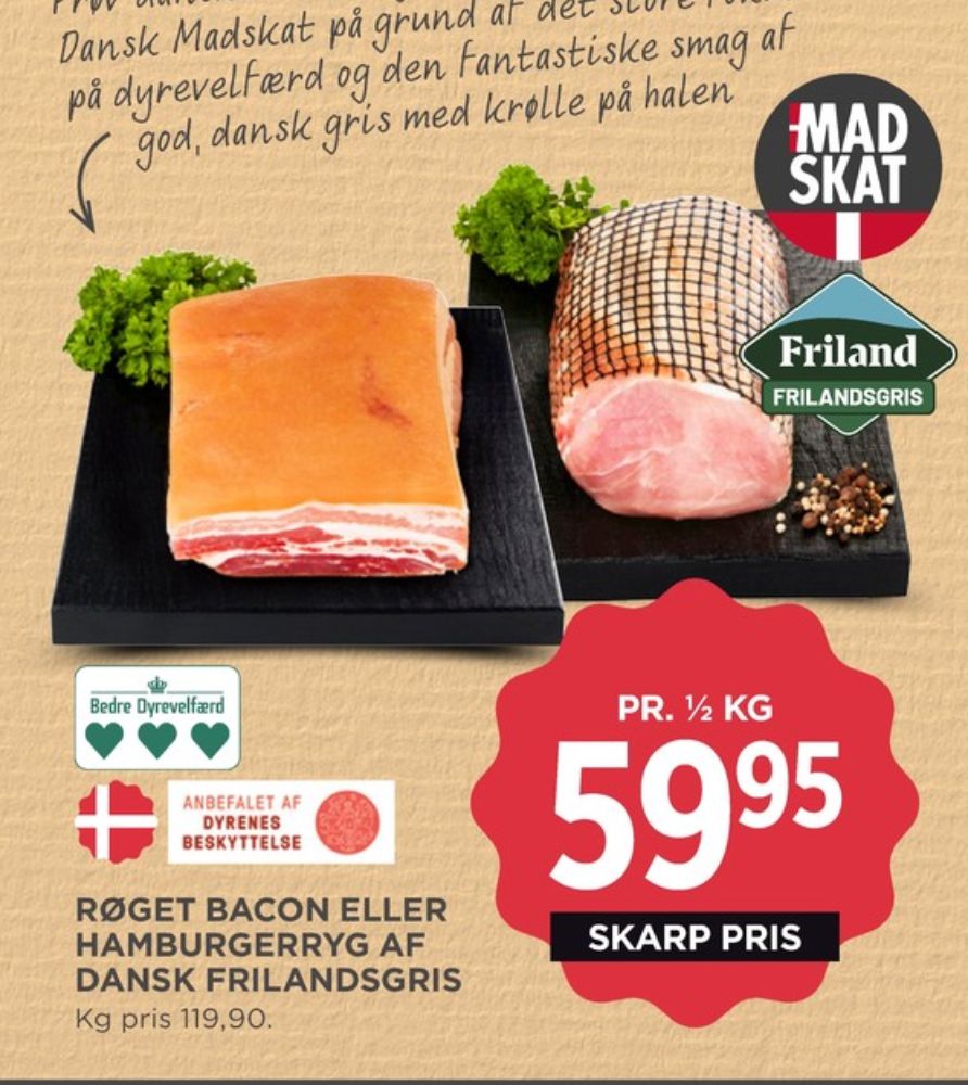 FRILAND Frilandsgris, Hamburgerryg