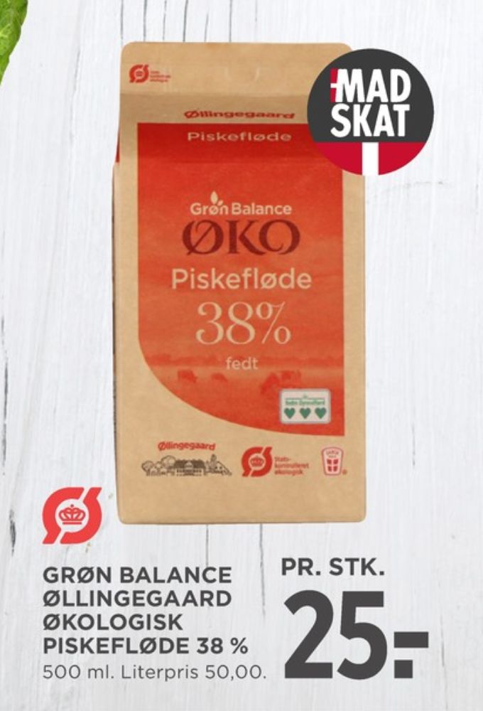 Grøn Balance Øllingegaard, Piskefløde 38%