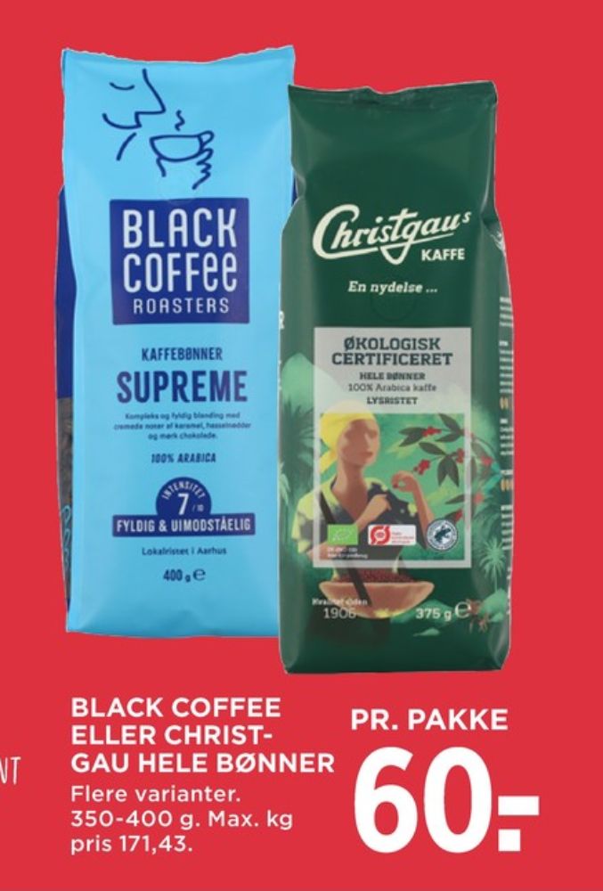 Black Coffee Supreme, Kaffebønner