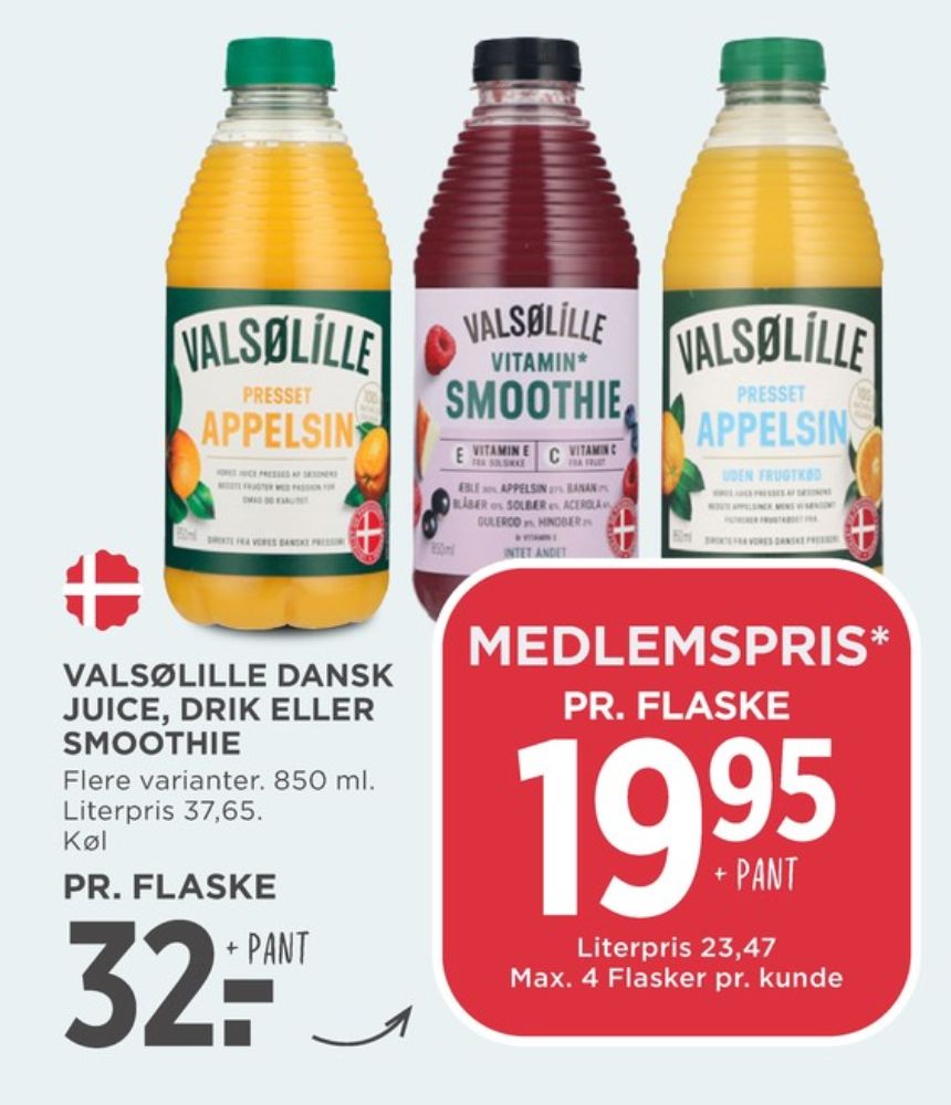Valsølille, Appelsinjuice