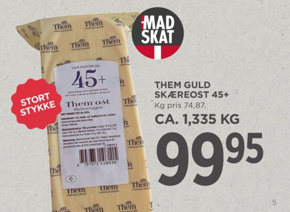 Them Ost, Skæreost Mellemlagret 45+