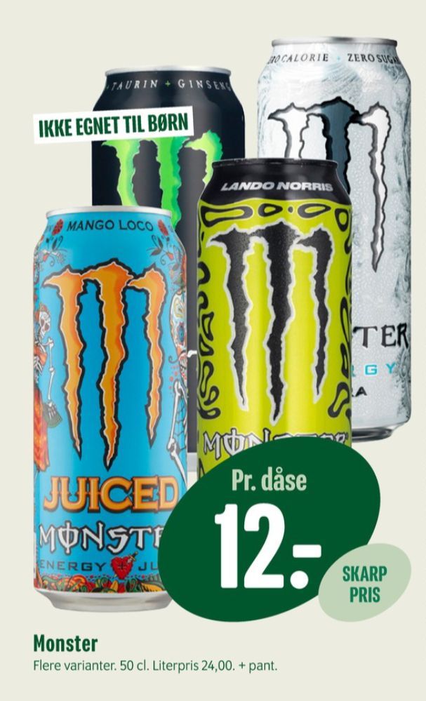 Monster Ultra Energy, Energidrik
