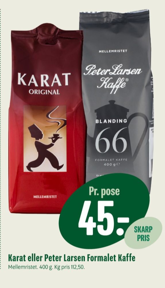 Peter Larsen Blanding 66, Kaffe Formalet