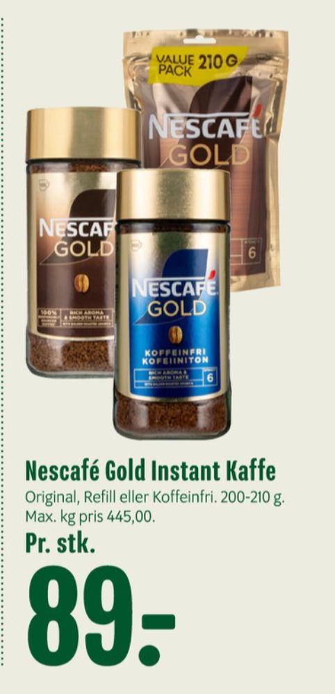 Nescafe Gold, Instant Kaffe