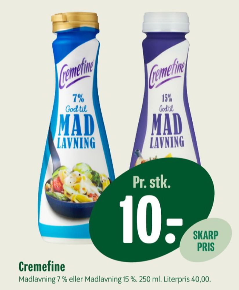Cremefine, Madlavningsfløde 7 %