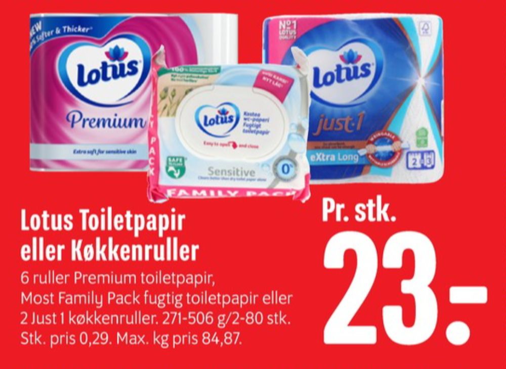 Lotus Moist Sensitive, Fugtigt toiletpapir