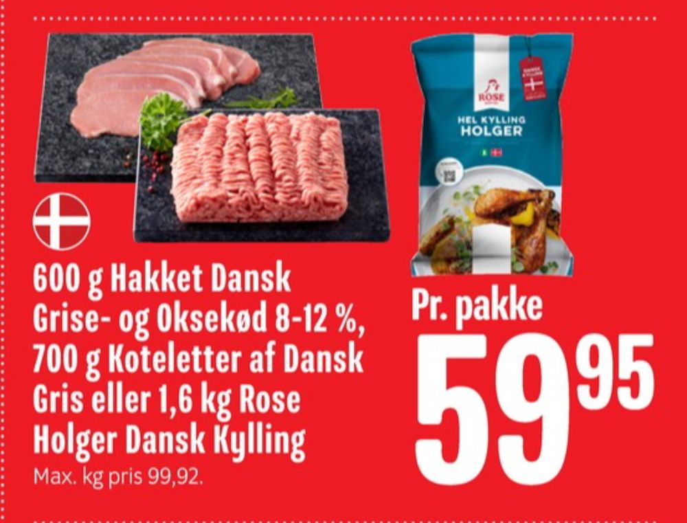 Hakket grise og okskød 8-12%