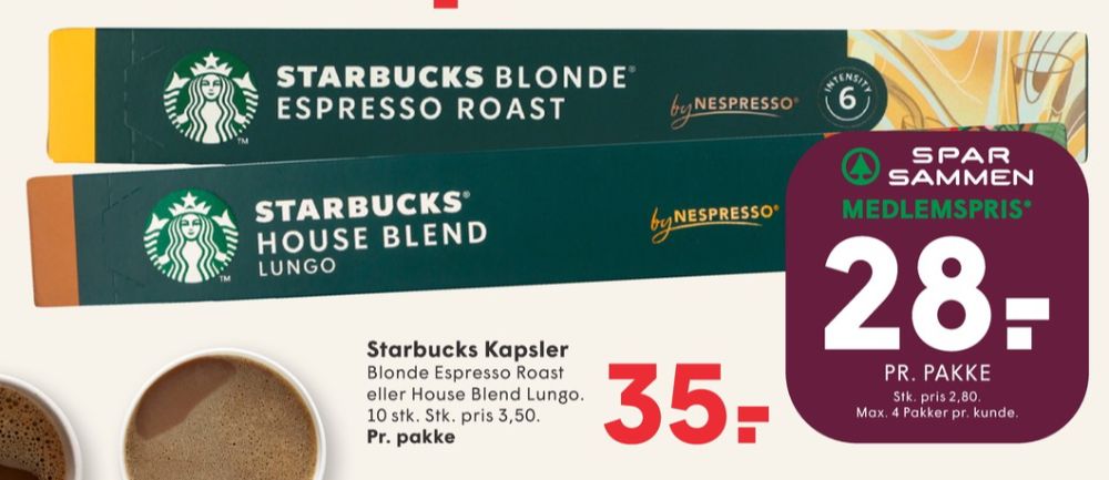Starbucks Espresso Roast, Kaffekapsler