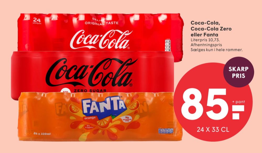 Coca Cola Zero, Cola 24 pk.