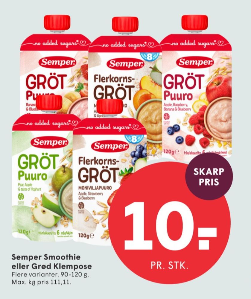 Semper, Grød