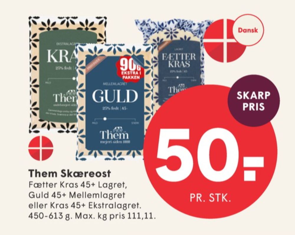 Them Ost, Skæreost Kras Ekstralagret