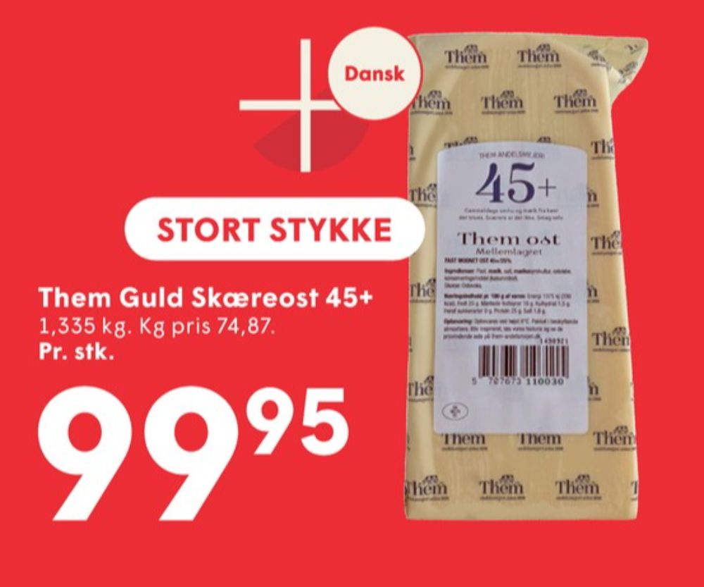 Them Ost, Skæreost Mellemlagret 45+