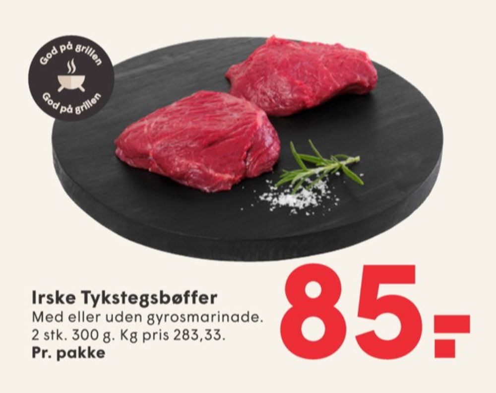 Oksetykstegsbøffer