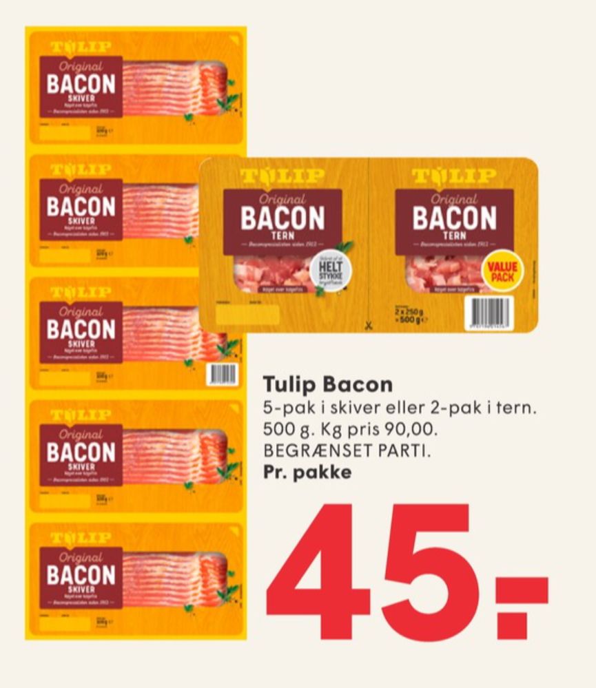 Tulip, Bacontern