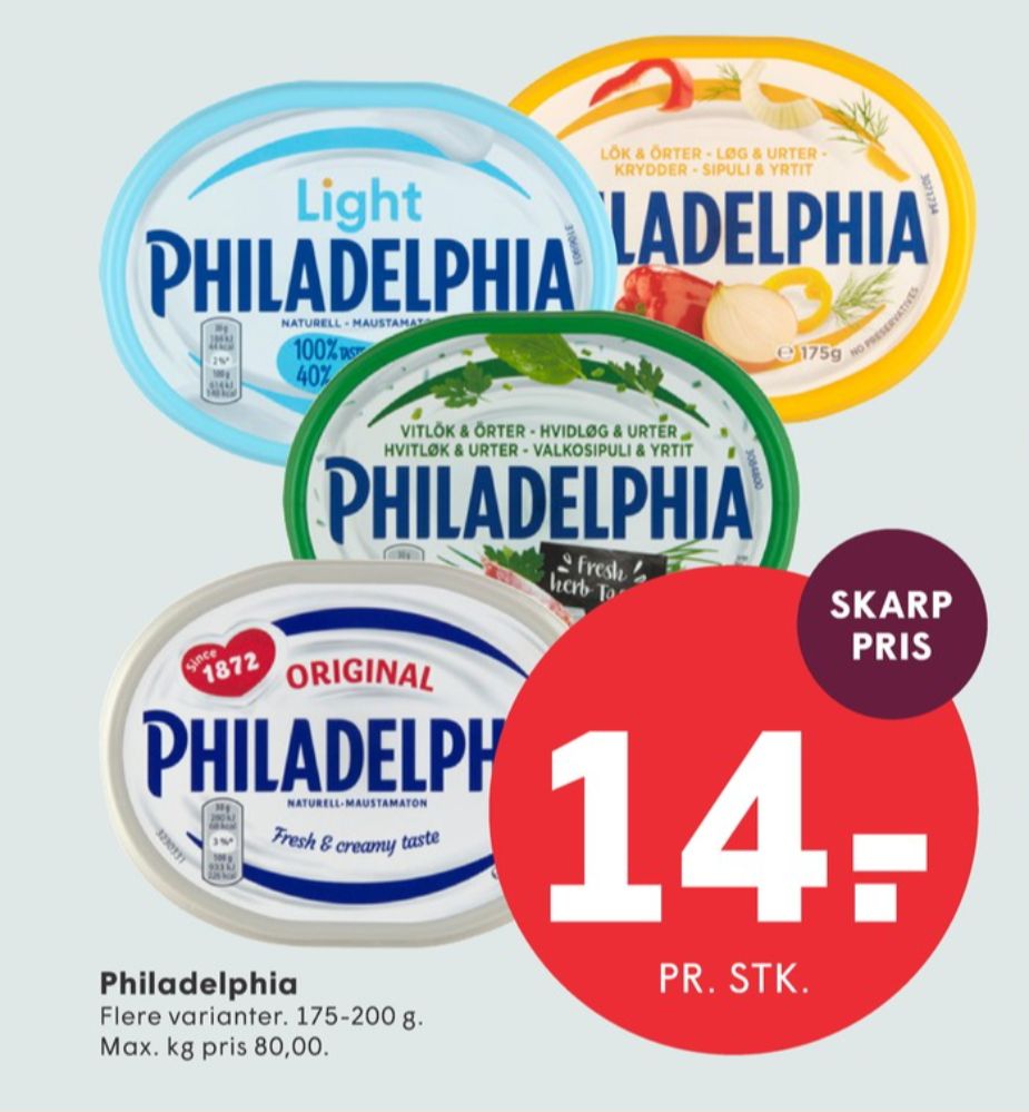 Philadelphia, Flødeost Hvidløg & Urter