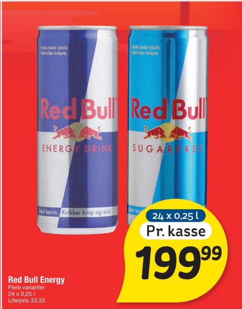 Red Bull Sugarfree, Energidrik 24 pk.